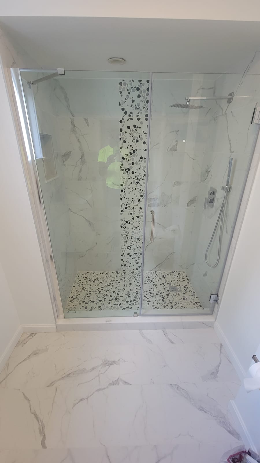 Premium Glass and Stone Shower